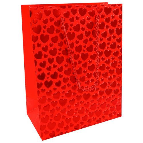 Sacola P/ Presente Coração 23x18cm em Papel Amigold