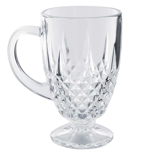 Jogo de Xícaras Diamond 6 Peças 180ml em Vidro Flashgoods