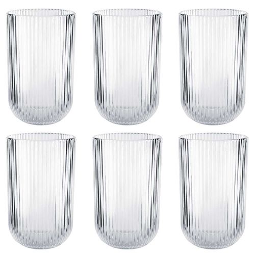 Jogo de Copos Vênus 6 Peças 430ml em Vidro Flashgoods