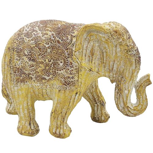Elefante Decorativo 24,5x17cm em Resina Brascontinental