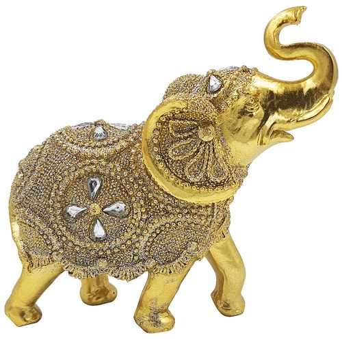 Elefante Decorativo 14x6cm em Resina Brascontinental