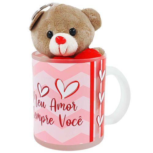 Kit Caneca Namorados 2 Peças em Vidro Fizzy