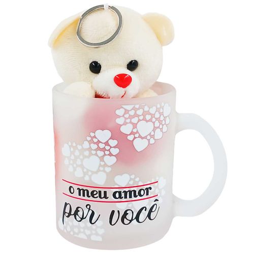 Kit Caneca Namorados 2 Peças em Vidro Fizzy