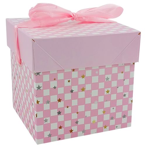 Caixa P/ Presente Estrela 10x10cm em Papel Amigold