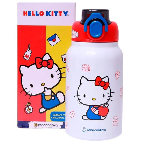 Garrafa Júpiter Hello Kitty 500ml em Aço Inox Zona Criativa