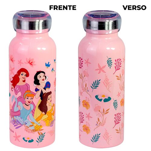 Garrafa Bubble Princesas 500ml em Aço Inox Zona Criativa