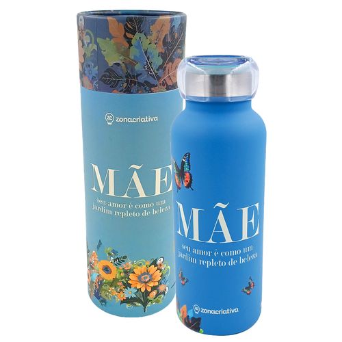 Garrafa Bubble Mãe Garden 500ml em Aço Inox Zona Criativa