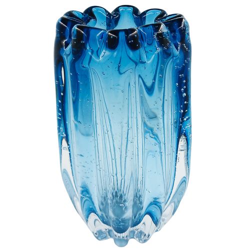 Vaso Italy Iris Decorativo 25x15,5cm em Vidro Newway