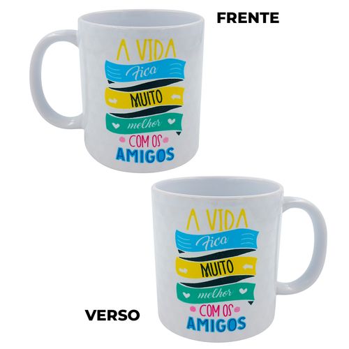Caneca Amigos 300ml em Cerâmica Sude