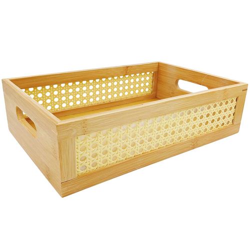 Cesto Multiuso Decorativo 33x22cm em Bambu FWB