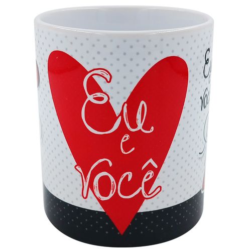 Caneca Namorados Eu e Você 300ml em Cerâmica Sude