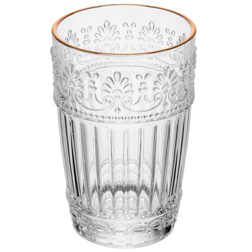 Jogo de Copos Mauve Fio Dourado 6 Peças 350ml em Vidro Wolff