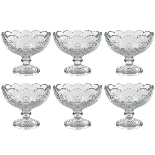 Jogo de Taças P/ Sobremesa 6 Peças 160ml em Vidro Freecom