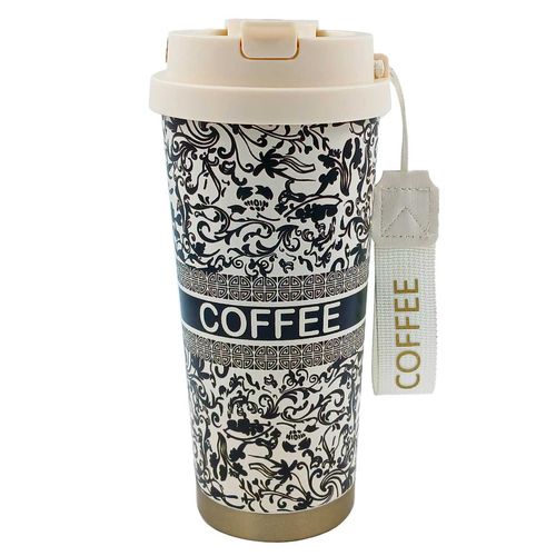 Copo Térmico C/ Canudo 510ml em Aço Inox Golden Rio