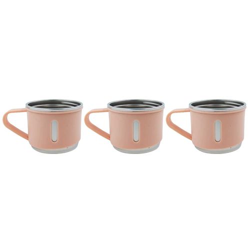 Kit Garrafa Térmica C/ Copo 3 Peças em Aço Inox Golden Rio