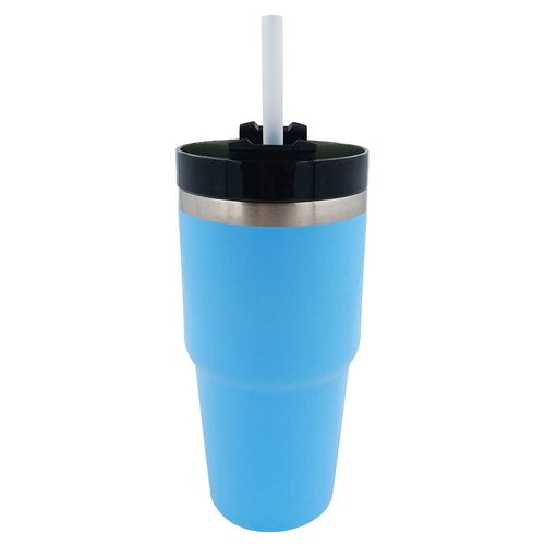 Copo Térmico C/ Canudo 600ml em Aço Inox Golden Rio