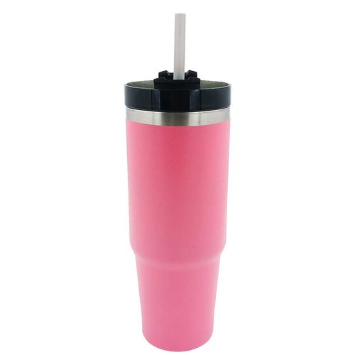 Copo Térmico C/ Canudo 900ml em Aço Inox Golden Rio