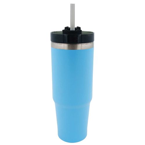 Copo Térmico C/ Canudo 900ml em Aço Inox Golden Rio