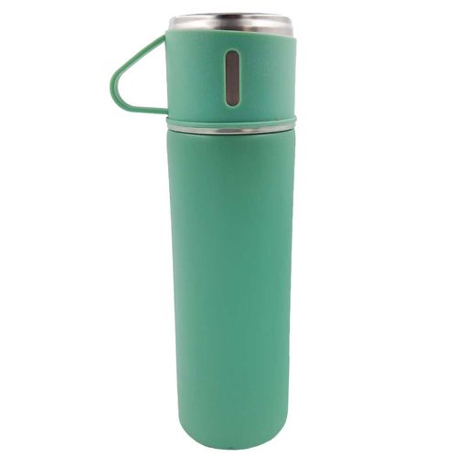Garrafa Térmica C/ Xícara 500ml em Aço Inox Golden Rio