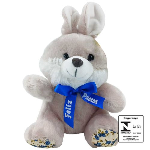 Coelho Feliz Páscoa 13cm em Pelúcia Fizzy