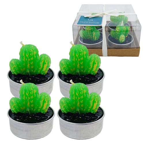 Jogo de Velas Suculenta 6 Peças em Parafina Gifthome