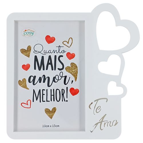 Porta Retrato Te Amo 10x15cm em Plástico Fu Xing