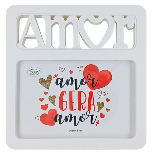 Porta Retrato Amor 10x15cm em Plástico Fu Xing