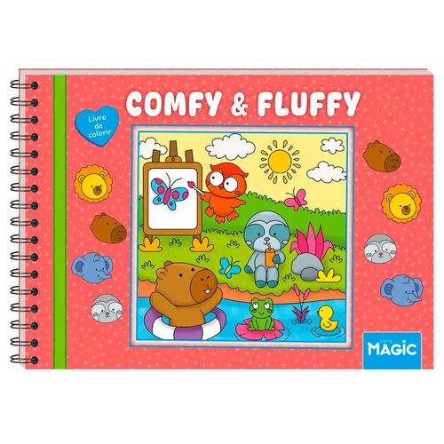 Livro P/ Colorir Comfy & Fluffy 21,5x15,8cm em Papel Magic Kids