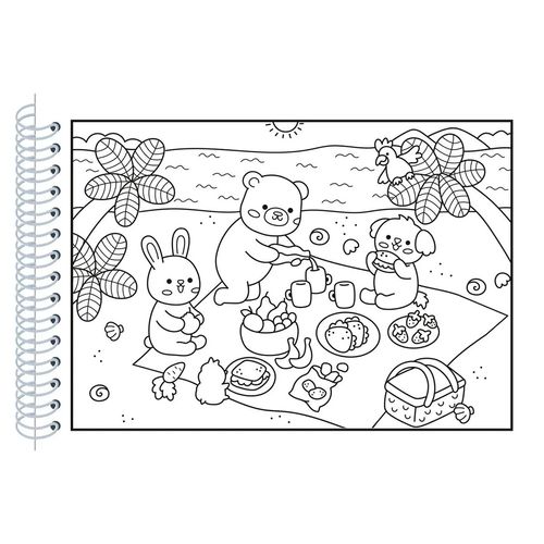 Livro P/ Colorir Comfy & Fluffy 21,5x15,8cm em Papel Magic Kids