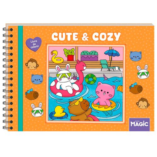 Livro P/ Colorir Cute & Cozy 21,5x15,8cm em Papel Magic Kids
