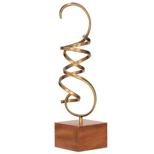 Escultura Abstrata 46cm em Metal Mart/Moas