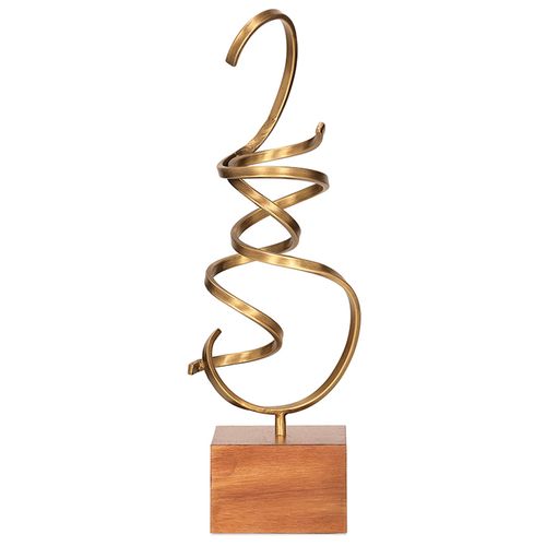Escultura Abstrata 46cm em Metal Mart/Moas