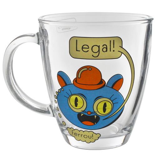 Caneca Gato 330ml em Vidro Fullfit