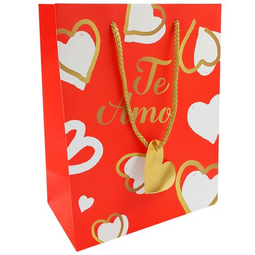 Sacola P/ Presente Amor 18x23cm em Papel Kehome