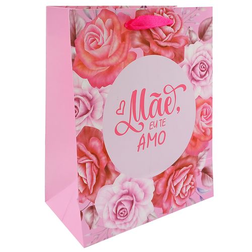 Sacola P/ Presente Mãe Floral 18x23cm em Papel Kehome