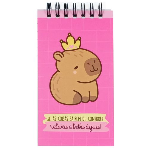 Bloco de Anotação Capivara 7,5x13,5cm em Papel Fu Xing