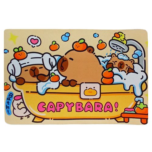 Tapete Capivara Decorativo 39x59cm em Poliéster Fu Xing