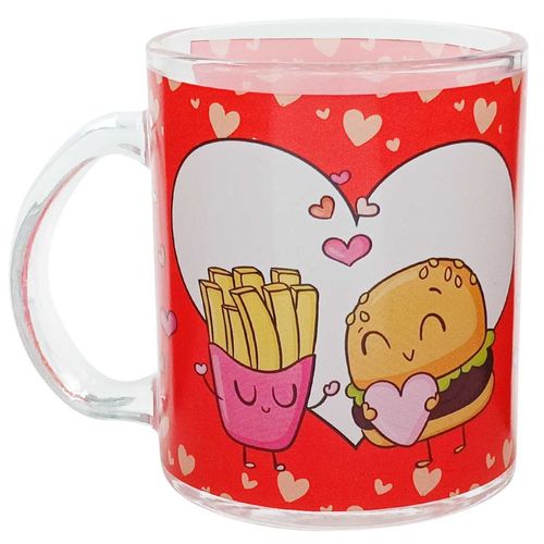 Caneca Love 330ml em Vidro Kehome
