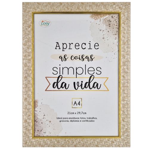 Porta Certificado Decorativo A4 21x29,7cm em Plástico Fu Xing