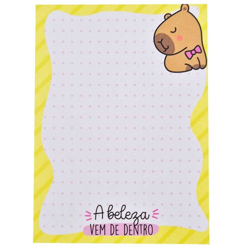 Bloco de Anotação Capivara 12,5x9,2cm em Papel Fu Xing