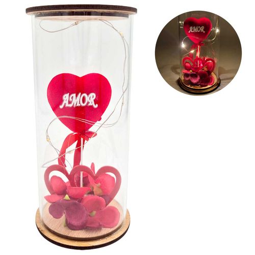 Luminária Cúpula Amor 16cm em Plástico Fu Xing
