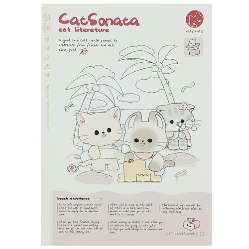 Caderno de Anotação Gato 17,8x25cm em Papel Michael Judi