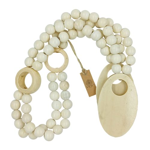 Colar de Mesa Decorativo 100cm em Madeira Newway