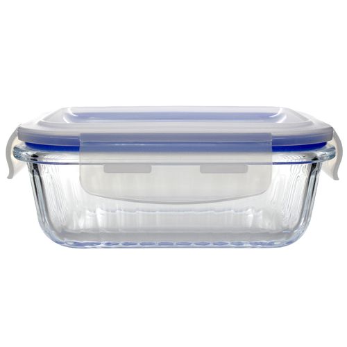 Pote Hermético Retangular Stripes 370ml em Vidro Lehavi