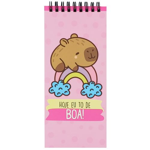 Bloco de Anotação Capivara 9x20cm em Papel Fu Xing