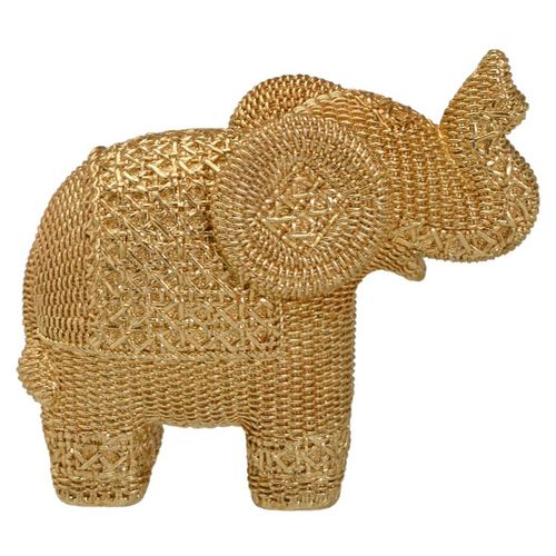 Elefante Decorativo 14x16,5cm em Resina Mabruk