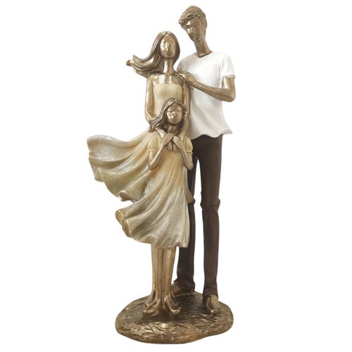 Família Decorativa 11,5x26cm em Resina Mabruk