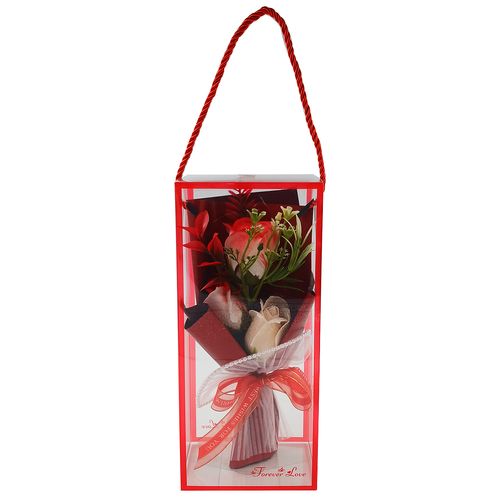 Buquê Flor Rosas Artificial 20cm em Plástico Fu Xing