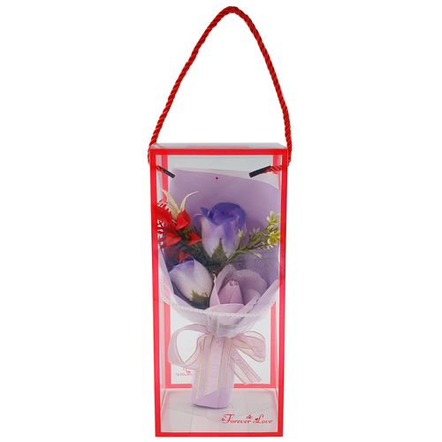 Buquê Flor Rosas Artificial 20cm em Plástico Fu Xing