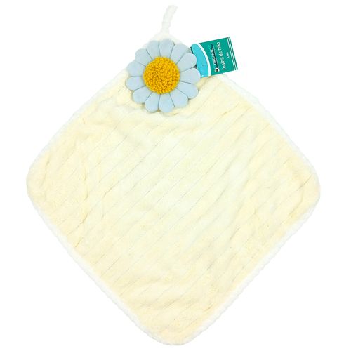 Toalha Bate Mão Flor 30x30cm em Poliéster Kehome